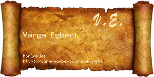 Varga Egbert névjegykártya